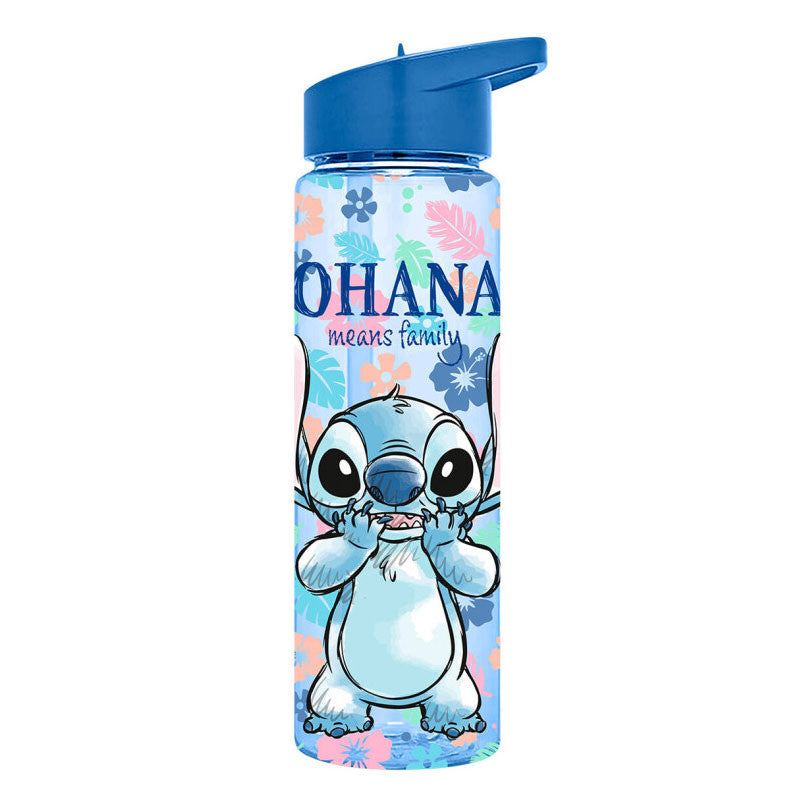 Disney Lilo un Stitch Ohana plastmasas pudele ar salmiņu, 600 ml