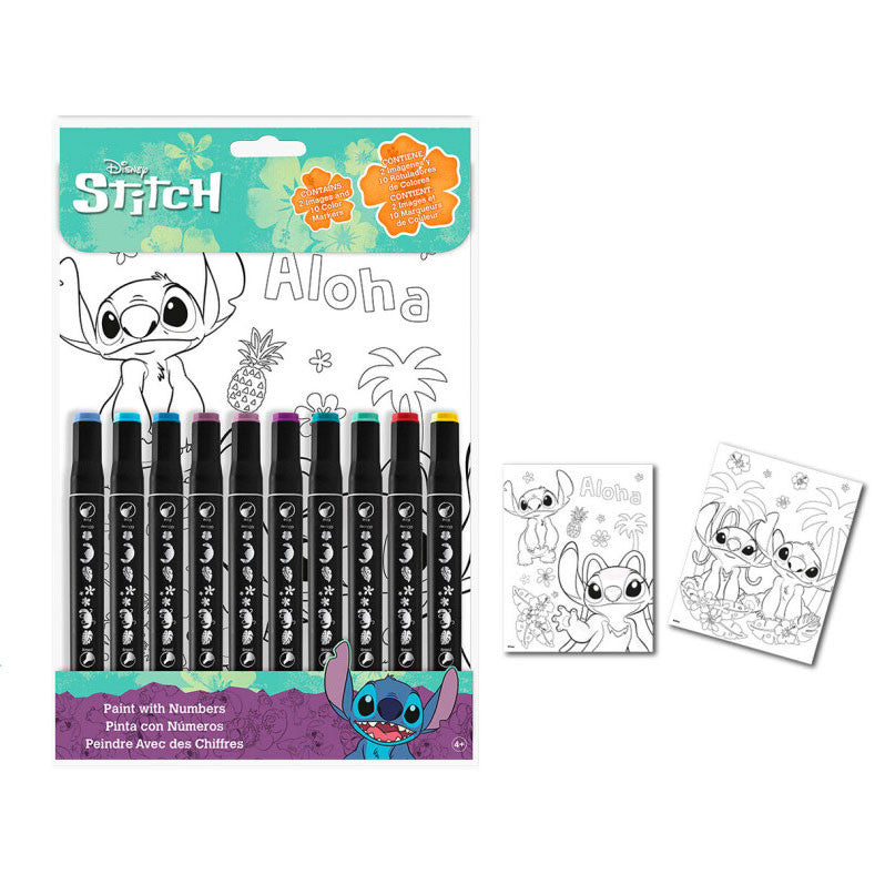 Disney Lilo un Stitch ciparu krāsojamā grāmata