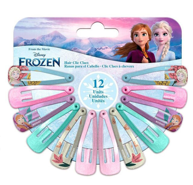 Disney Frozen apburto matu sprādžu komplekts, 12 gab.