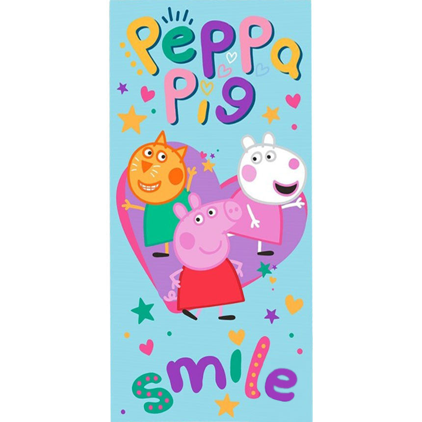 Peppa Pig Smile vannas dvielis, pludmales dvielis 70x140cm