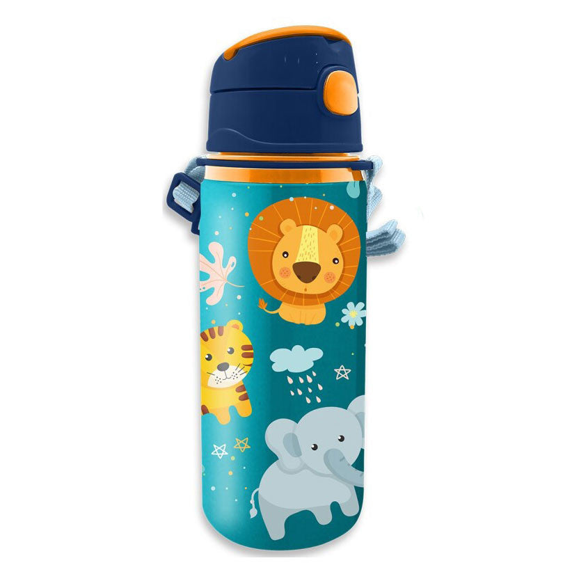 Jungle Jungle, dzīvnieku izcelsmes alumīnija pudele ar karabīni 600 ml