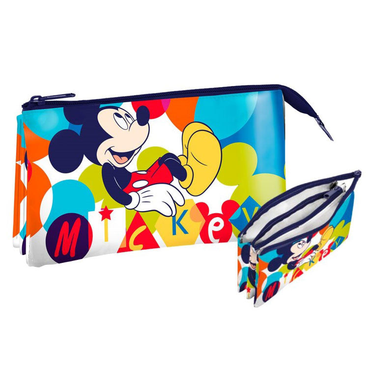 Disney Mickey bērnu kosmētikas somiņa, penālis ar 3 nodalījumiem