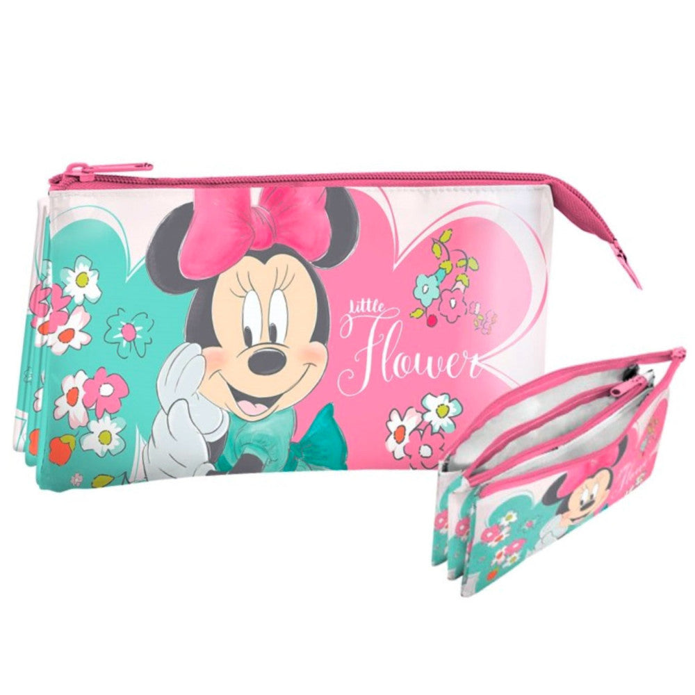 Disney Minnie bērnu kosmētikas somiņa, penālis ar 3 nodalījumiem