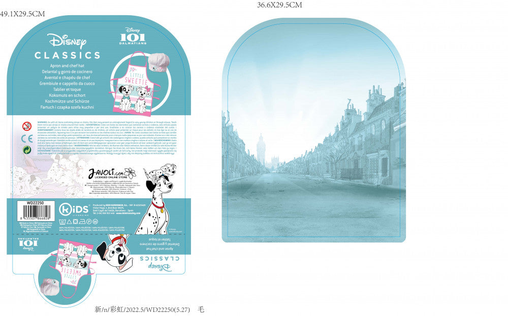 Disney 101 dalmāciešu Little Sweetie bērnu priekšautu komplekts, 2 daļas