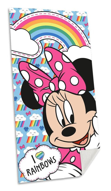 Disney Minnie Rainbow vannas dvielis, pludmales dvielis 70x140cm
