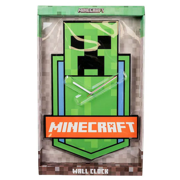 Minecraft zaļš XL sienas pulkstenis 50 cm