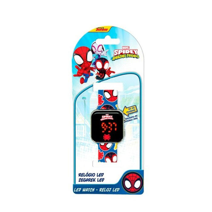 Zirnekļcilvēka un Spidey digitālais LED pulkstenis
