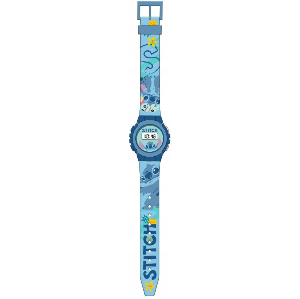 Disney Lilo un Stitch zils digitālais pulkstenis