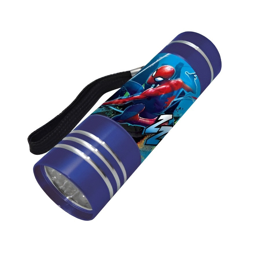 Zirnekļcilvēka zils LED lukturītis