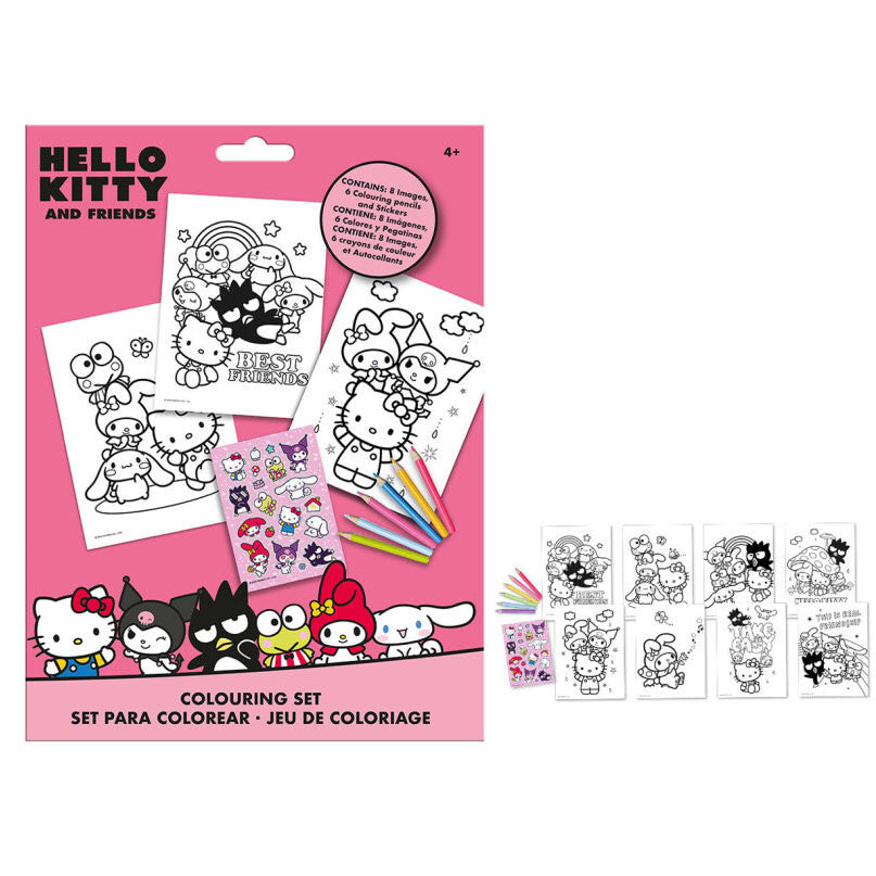 Hello Kitty draugu krāsojamo komplektu