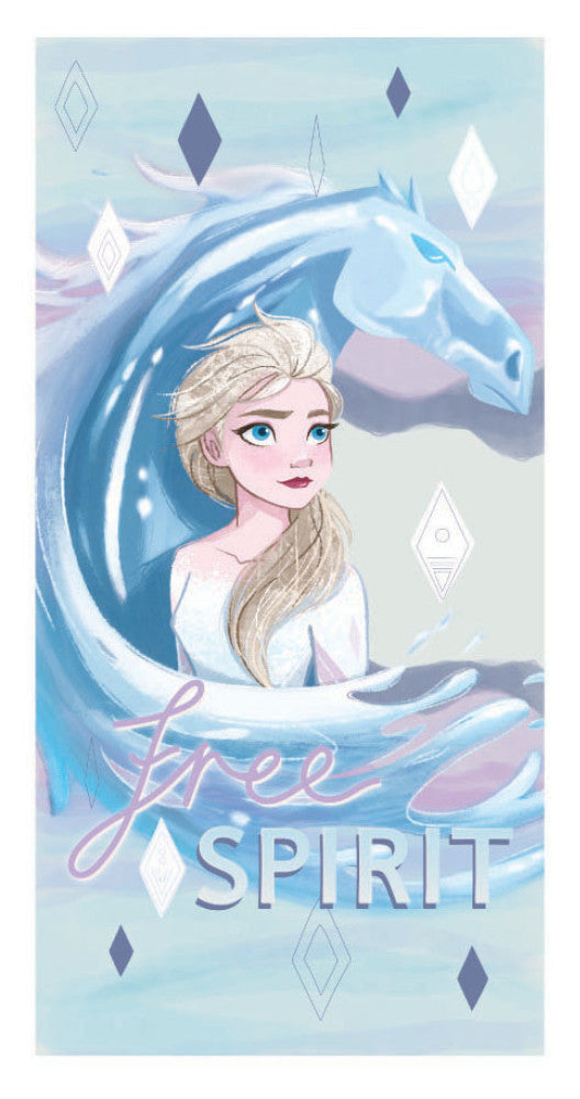 Disney Frozen Ice Horse vannas dvielis, pludmales dvielis 70x137 cm (ātri žūstošs)