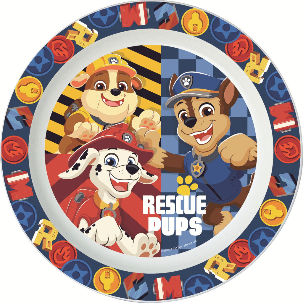 Paw Patrol Rescue Puppys mikro plakanais šķīvis 22 cm