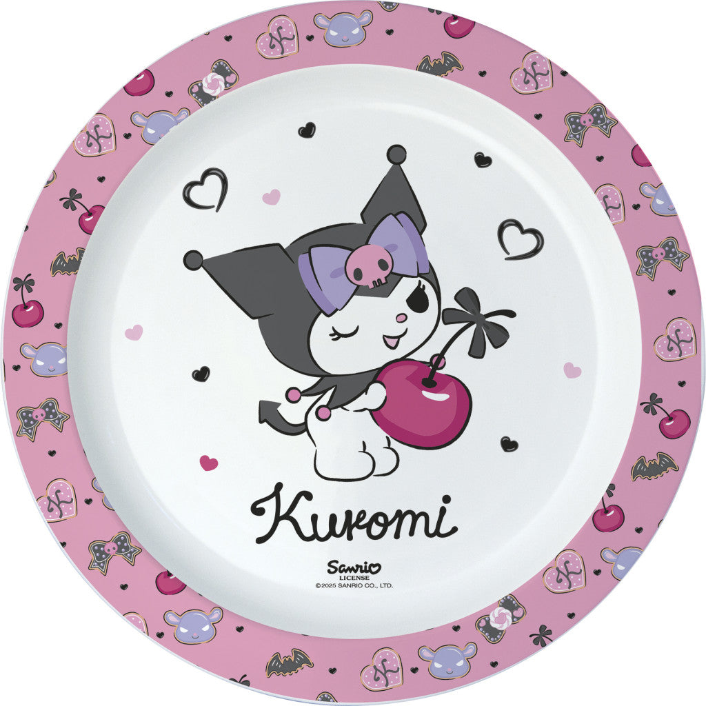 Hello Kitty Kuromi mikro ēdamais šķīvis 22 cm