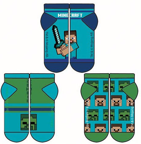 Minecraft bērnu zeķītes līdz potītēm 23-38