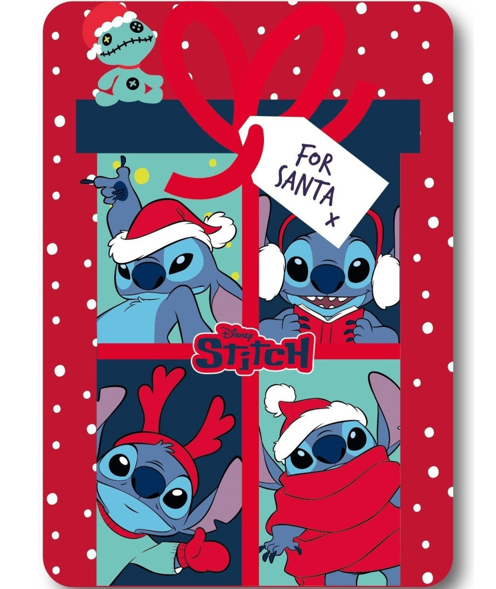 Disney Lilo un Stitch Ziemassvētku polārā flīsa sega 100x140cm