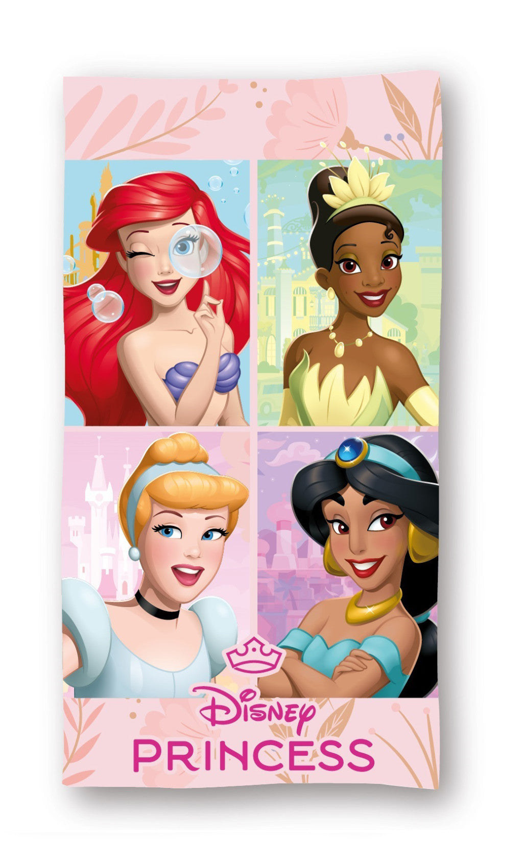 Disney Princess burvju vannas dvielis, pludmales dvielis 70x140cm (ātri žūstošs)