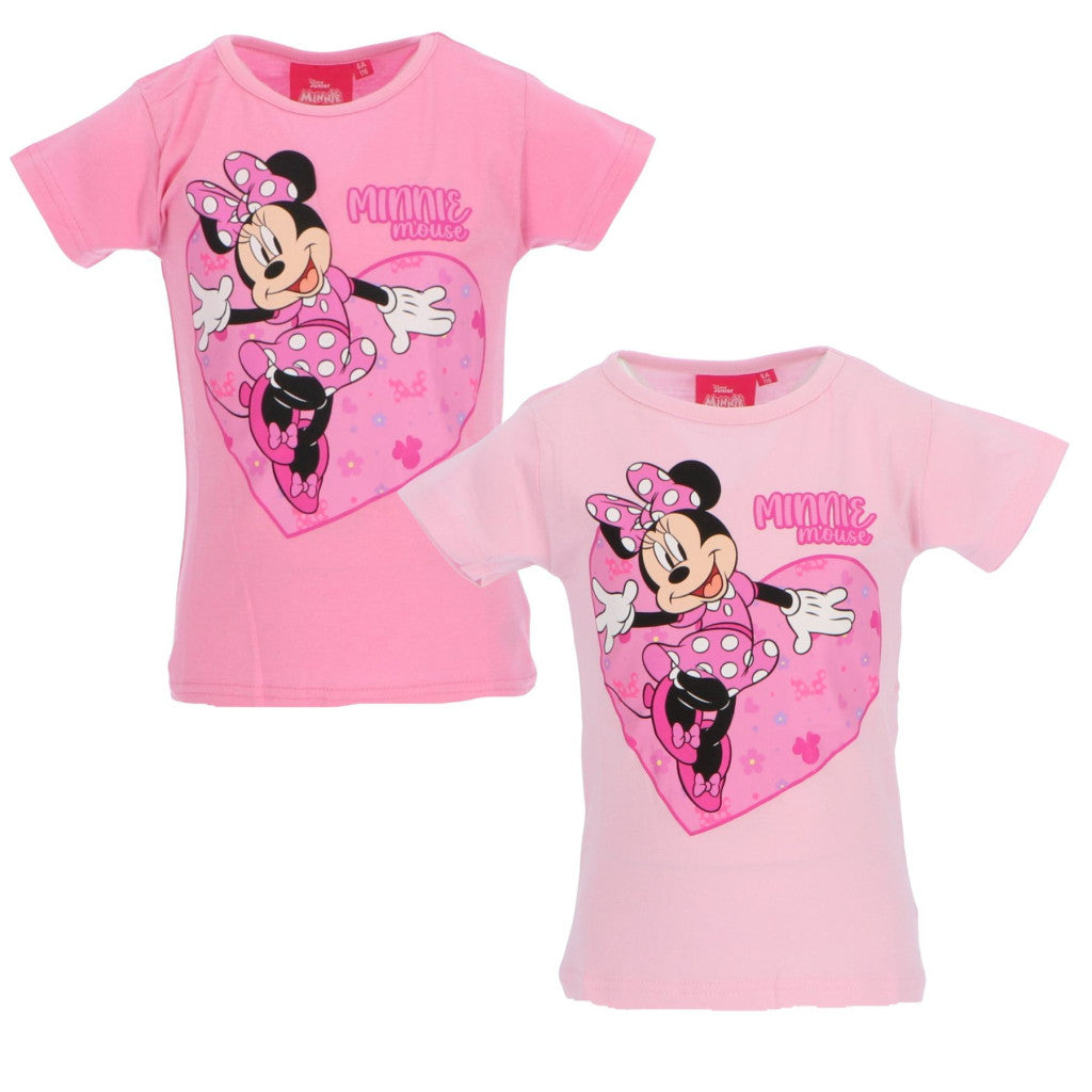 Disney Minnie Heart bērnu īsais T-krekls, topiņš 3-8 gadi