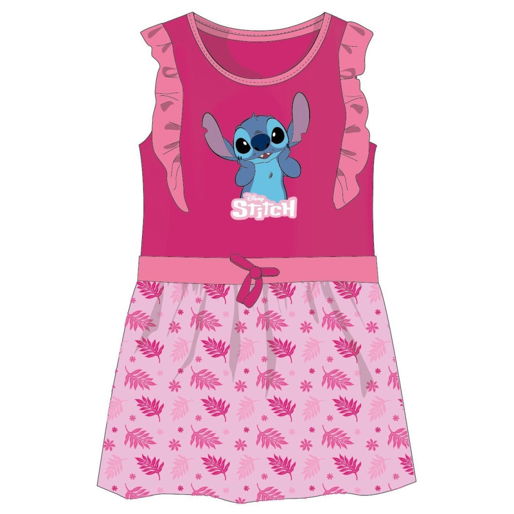 Disney Lilo un Stitch rozā bērnu vasaras kleita 3-8 gadi