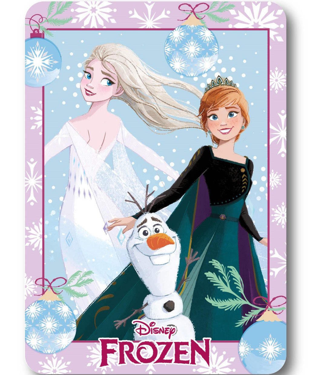Disney Frozen svētku Ziemassvētku polārā flīsa sega 100x140cm
