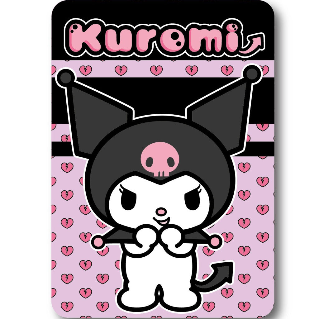 Hello Kitty Kuromi sirsniņu flīsa sega 100x140cm