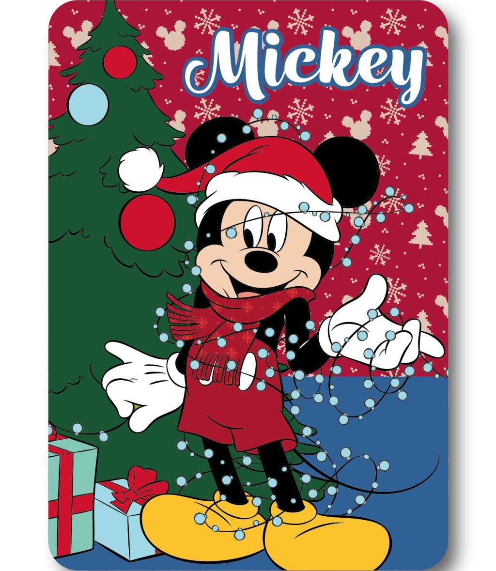 Disney Mikija gaismiņu Ziemassvētku polārā sega 100x140cm