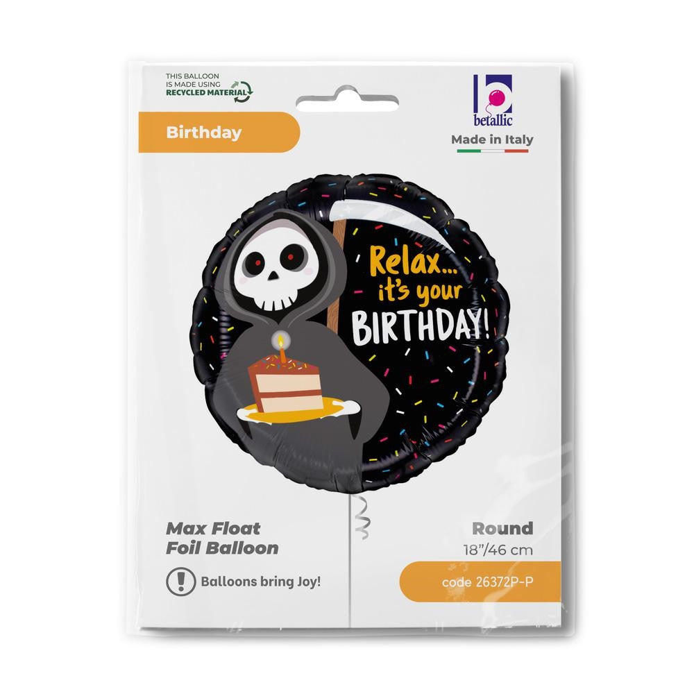 Daudz laimes dzimšanas dienā, Grim Reaper, folijas balons, 46 cm