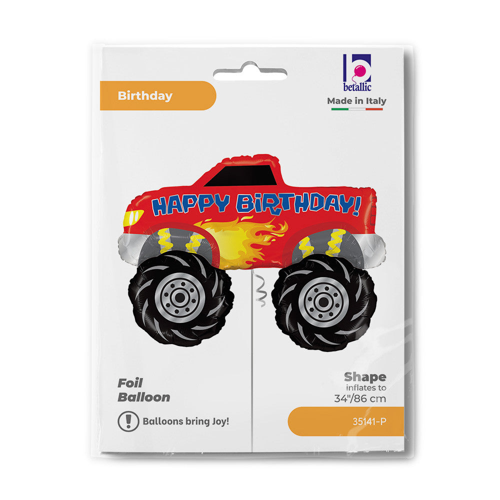 Daudz laimes dzimšanas dienā Monster Truck Folijas balons 86 cm
