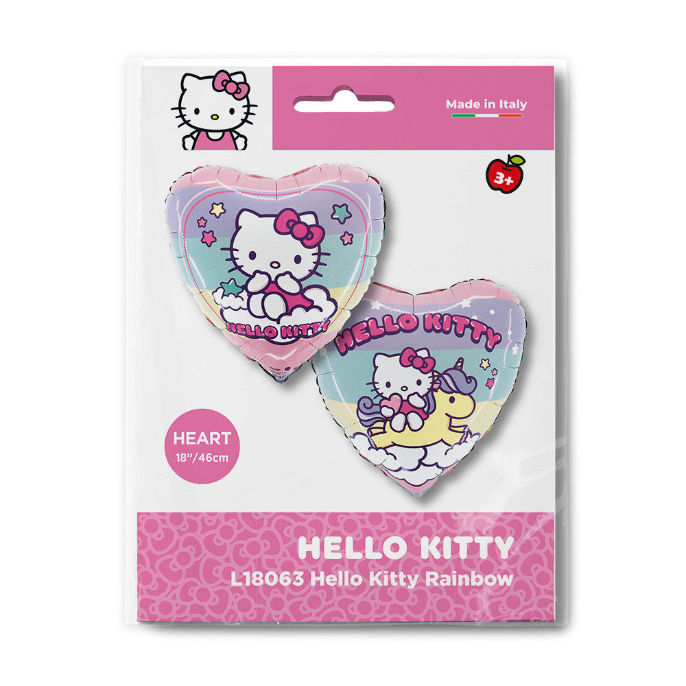 Hello Kitty varavīksnes folijas balons 46 cm