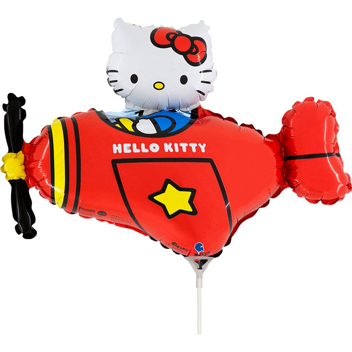 Hello Kitty Lidmašīna Sarkans mini folijas balons 35 cm (WP)