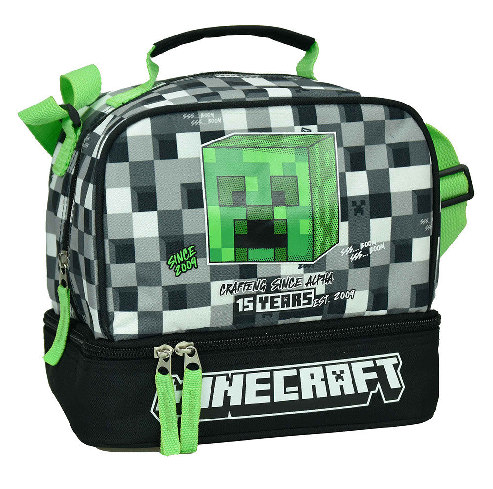 Minecraft pelēkā akmens termo pusdienu soma 21 cm