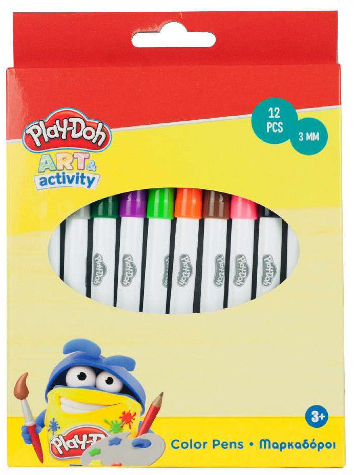 Play-Doh Art mazgājamo flomāsteru komplekts - 12 gabali