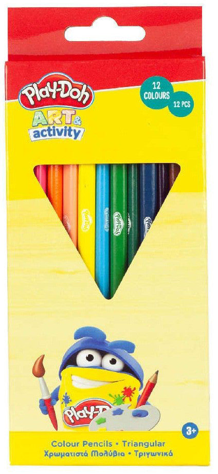 Play-Doh Art trīsstūrveida krāsainie zīmuļi, 12 gab.