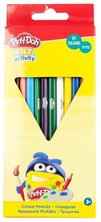 Play-Doh Art trīsstūrveida krāsaino zīmuļu komplekts, 24 gab.