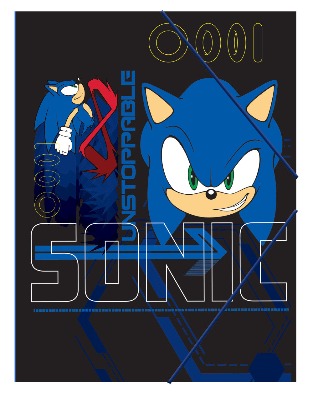 Sonic the Hedgehog Go Fast Sonic the Hedgehog A/4 elastīga mape