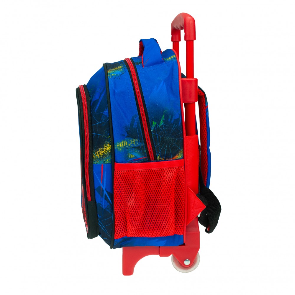 Zirnekļcilvēka zila riteņsoma pirmsskolas vecuma bērniem, soma 30 cm