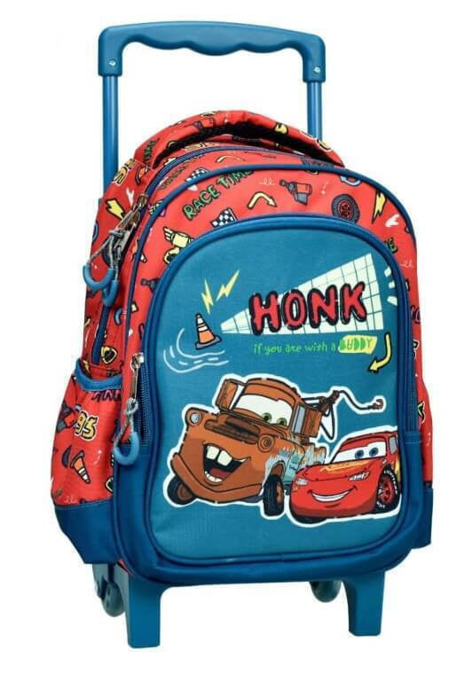 Disney Cars Honk bērnudārza mugursoma ar ritošo daļu, soma 30 cm
