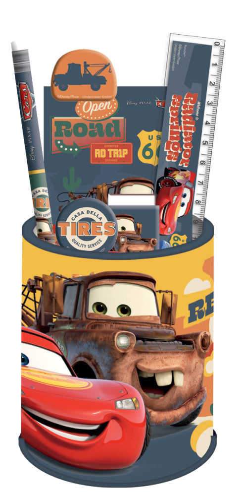 Disney Cars Road 7 daļu kancelejas piederumu komplekts