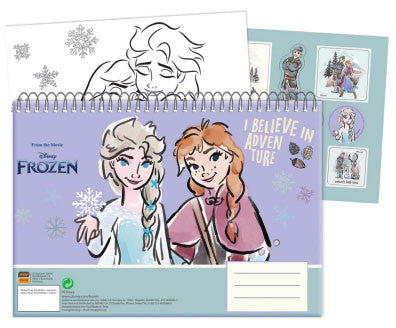 Disney Ledus sirds A/4 spirālveida skicēšanas burtnīca ar 40 lappusēm un uzlīmēm