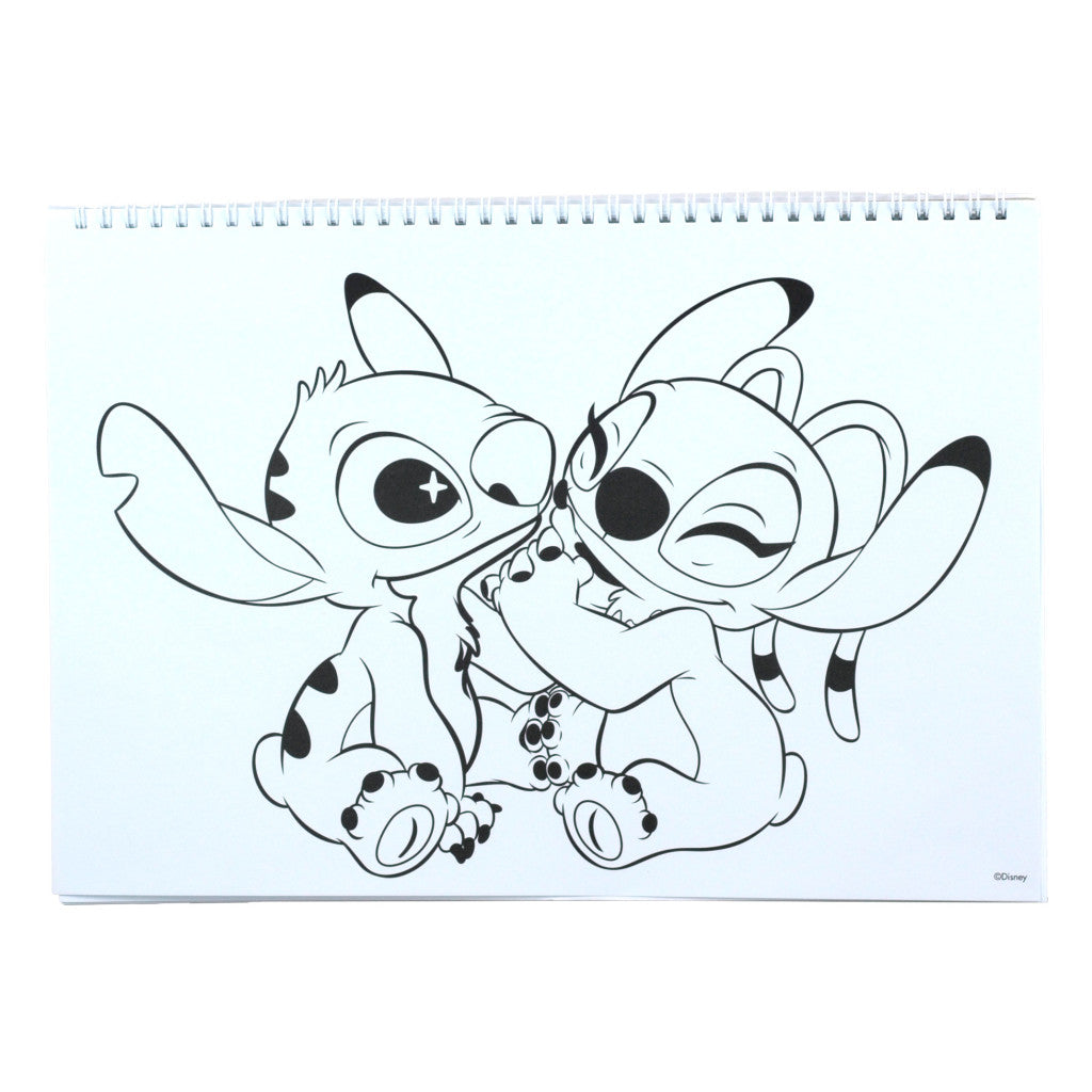 Disney Lilo un Stitch Blast A/4 spirālveida skicēšanas burtnīca ar uzlīmēm, 40 lappuses
