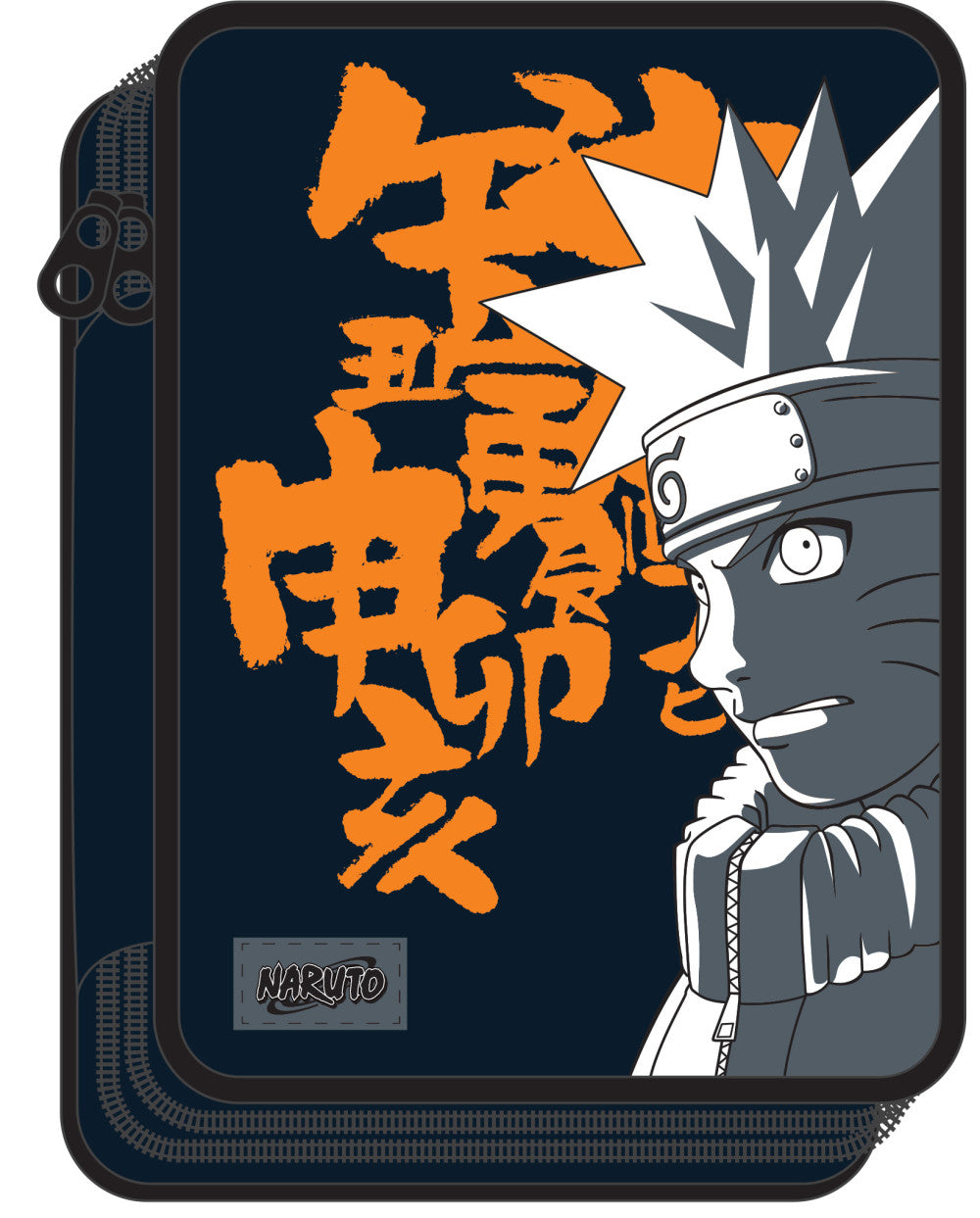 Naruto burtu zīmuļu maciņš ar 2 līmeņiem