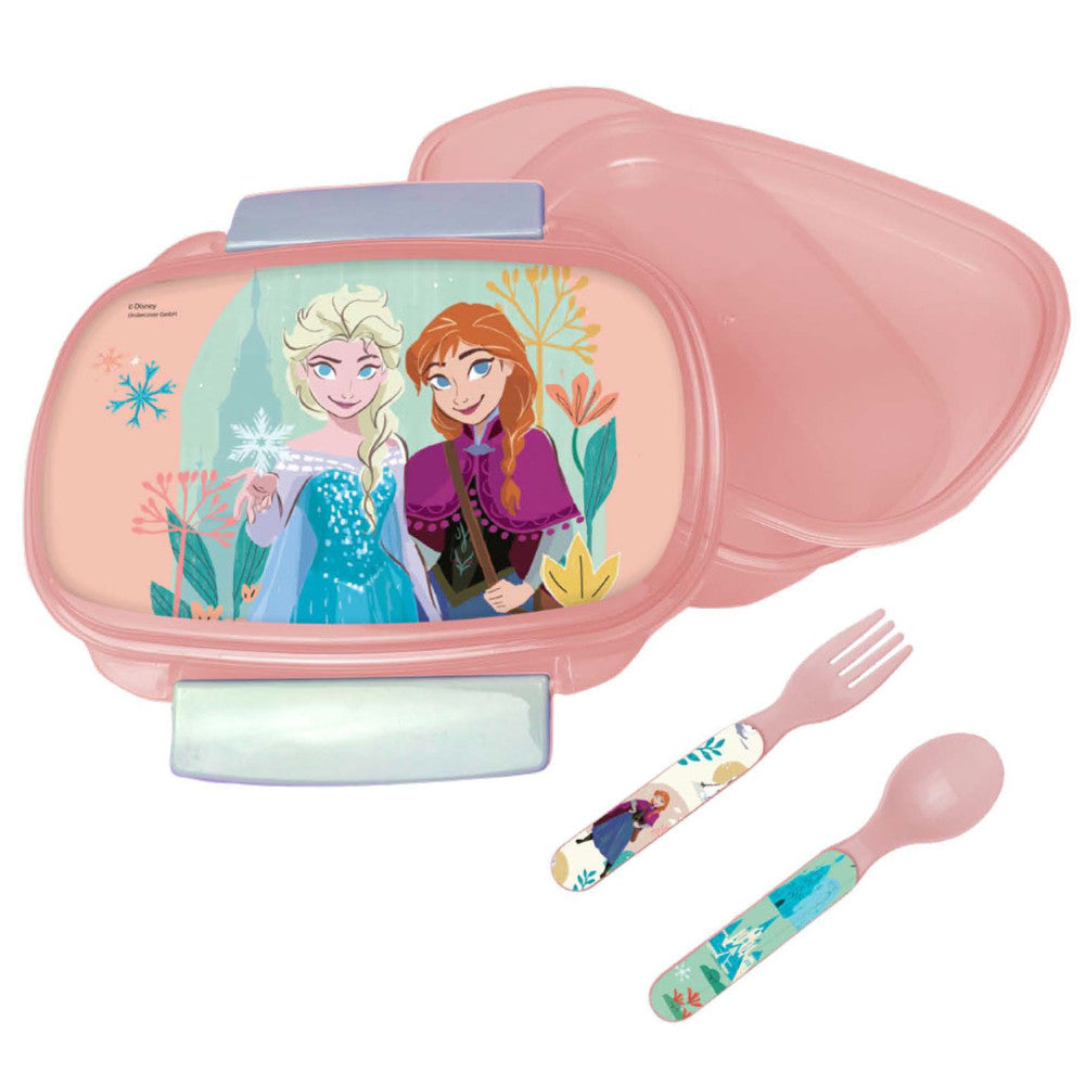 Disney Frozen Together sviestmaižu kaste + galda piederumu komplekts