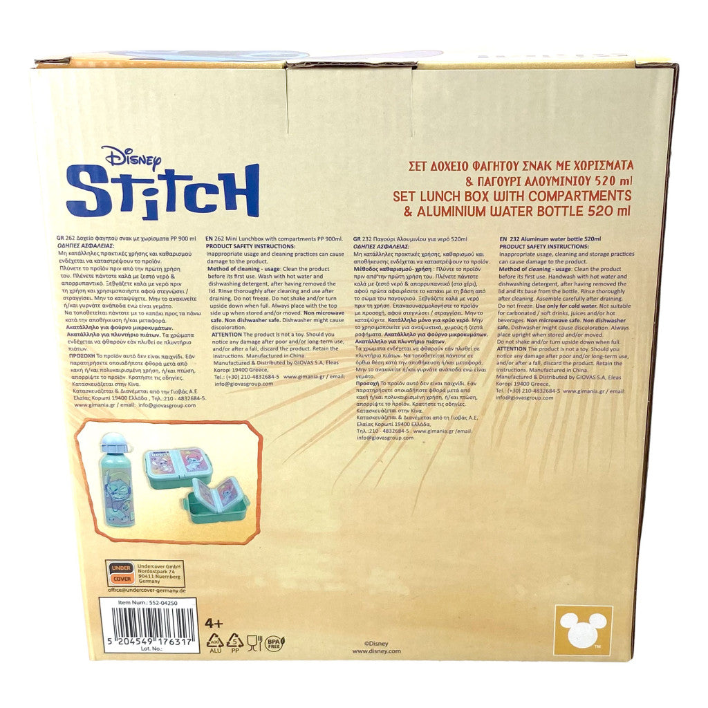 Disney Lilo un Stitch Blast sviestmaižu kaste + alumīnija pudele komplekts