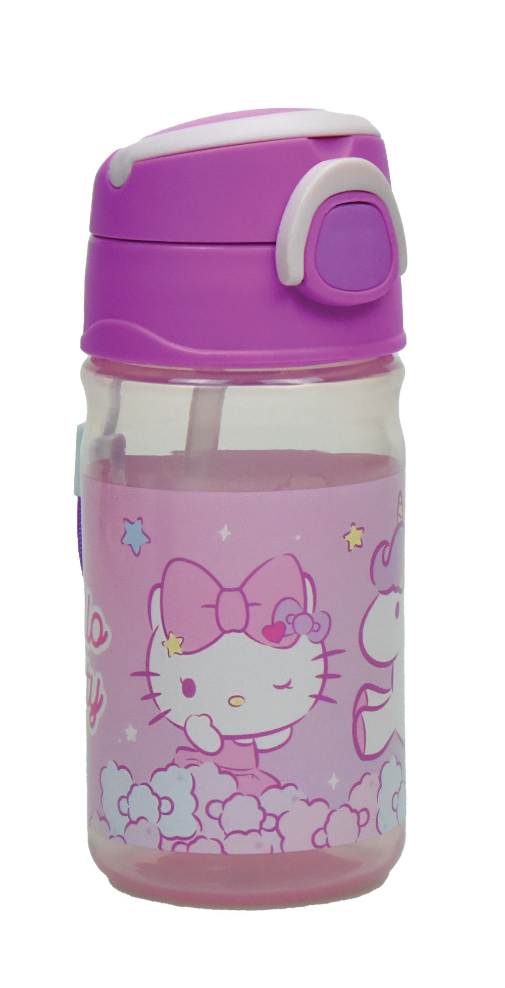 Hello Kitty saldā plastmasas pudele ar āķīti 350 ml