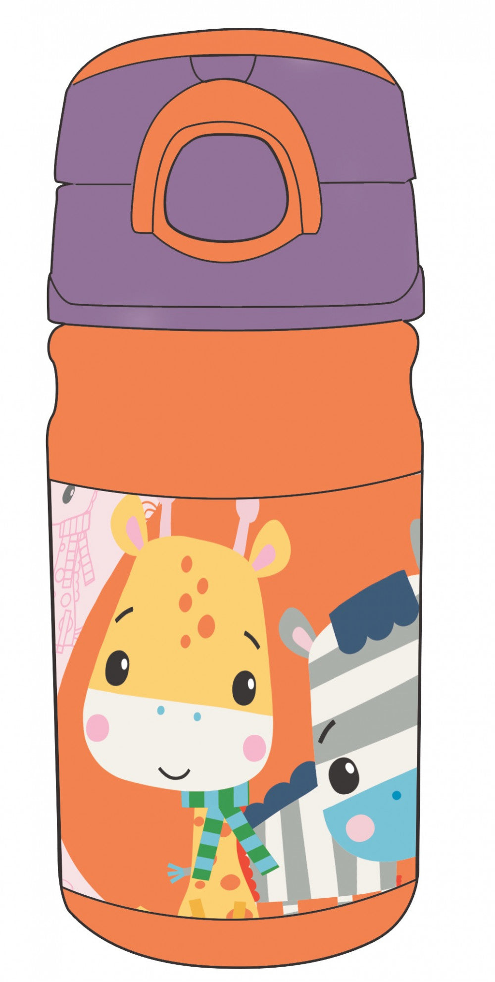 Fisher-Price Animals plastmasas pudele ar āķi 350 ml