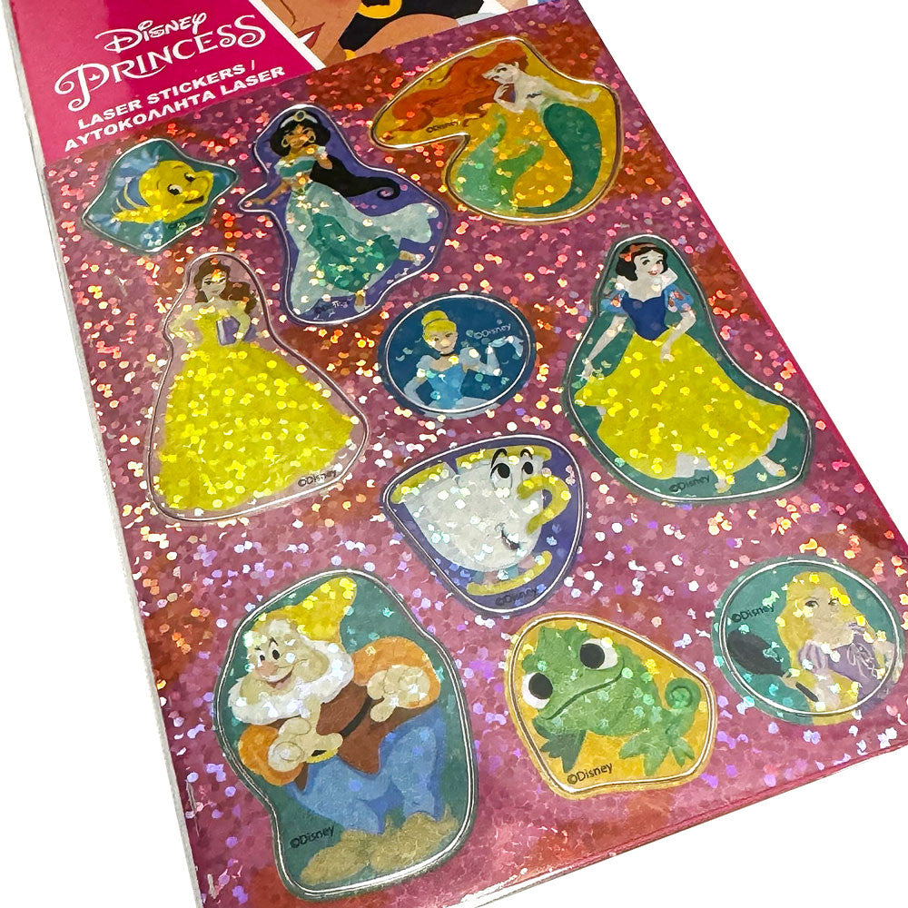 Disney Princess Spīdošo hologrāfisko uzlīmju komplekts