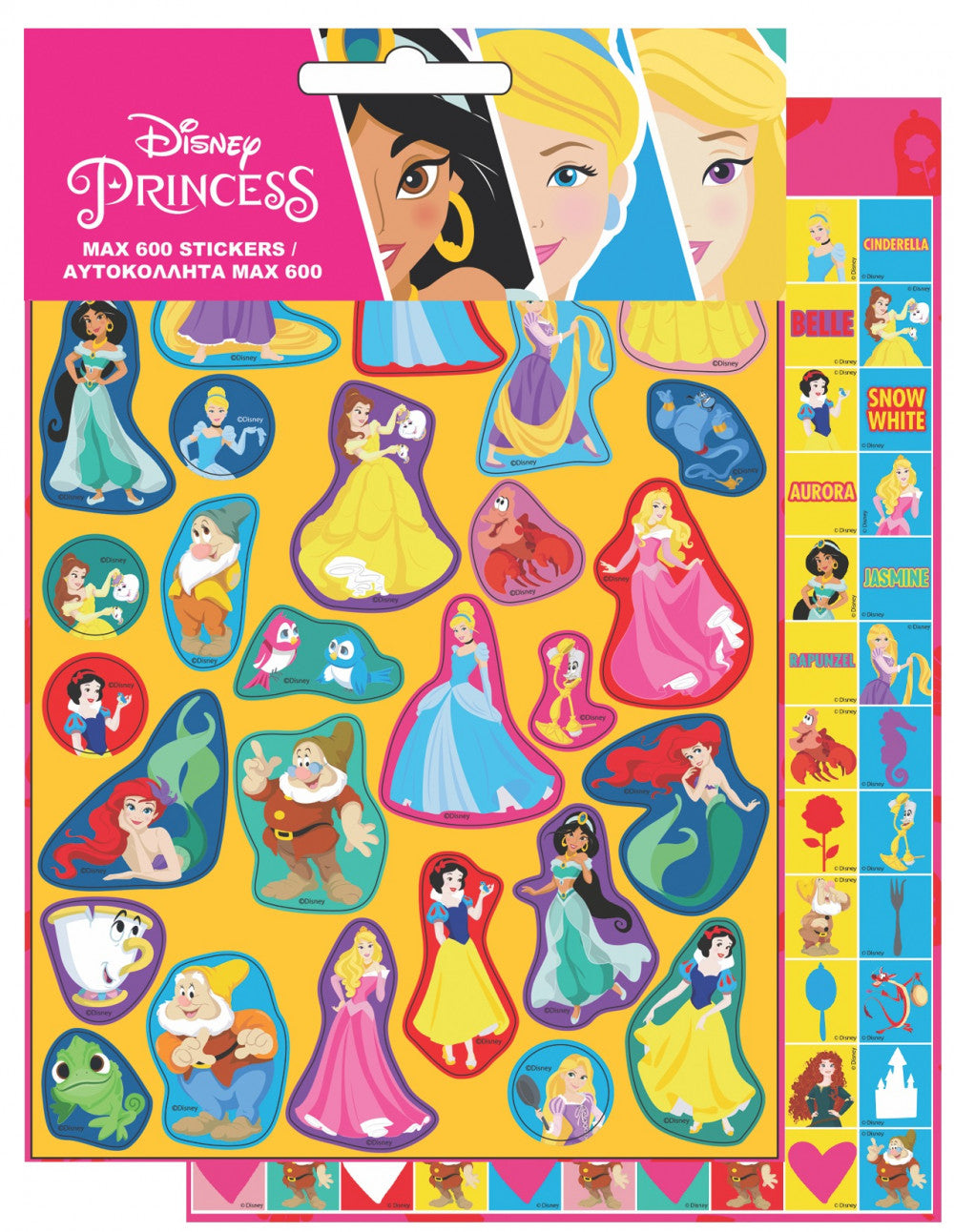 Disney Princess Joint 600 detaļu uzlīmju komplekts