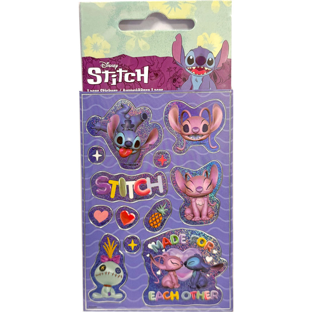 Disney Lilo un Stitch hologrāfisks uzlīmju komplekts "Made for everything"