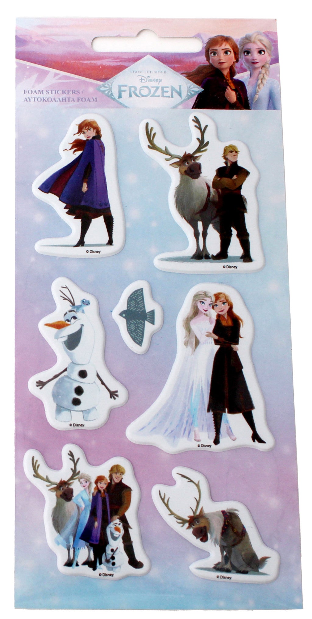 Disney Frozen Bird pūkaino sūklīšu uzlīmju komplekts