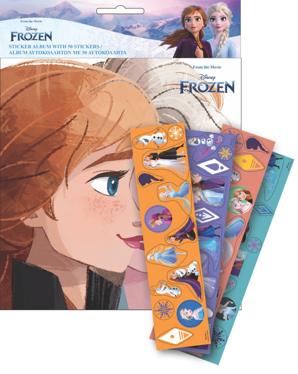 Disney Frozen Glamour uzlīmju albums ar 50 uzlīmēm
