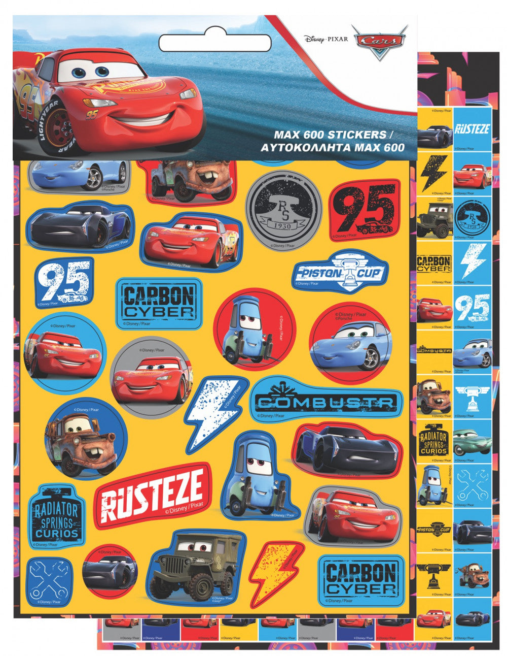 Disney Cars Adventure 600 detaļu uzlīmju komplekts